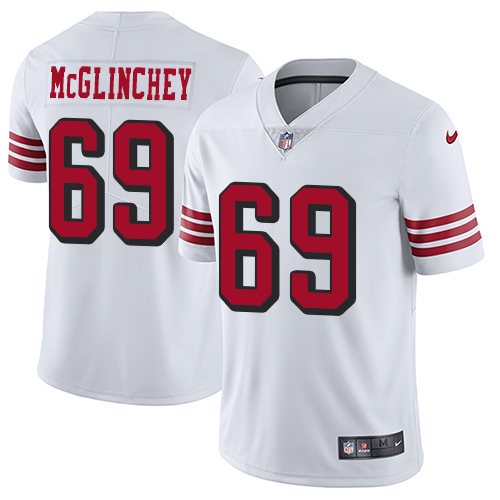 San Francisco 49ers Limited White Men Mike McGlinchey NFL Jersey #69 Rush Vapor Untouchable